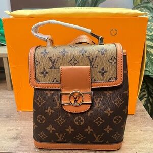 LV Brown and Tan Monogram Backpack
